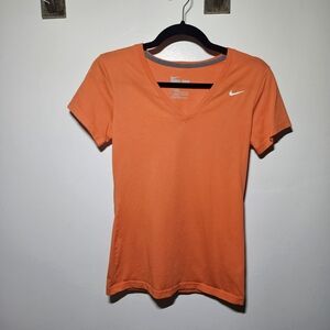 Nike Women's Bright Orange V-Neck Tee